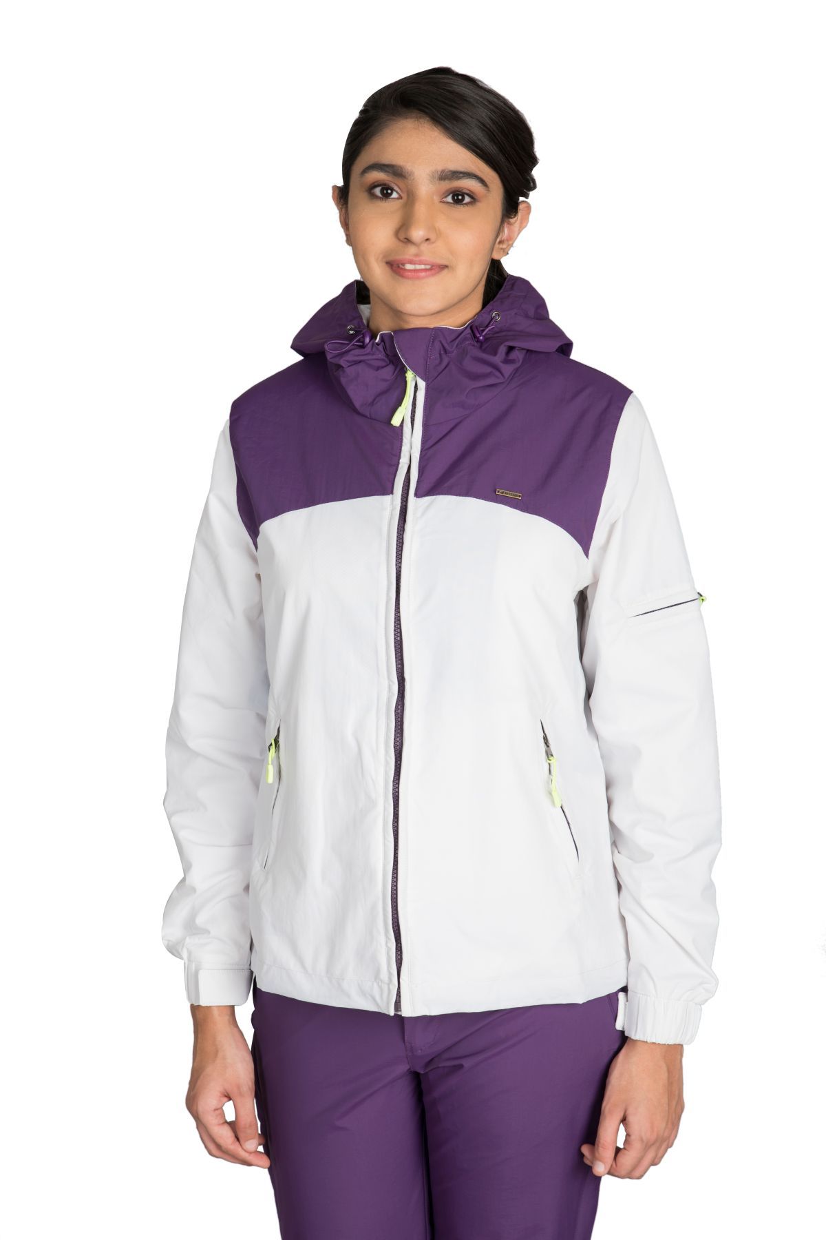 Purple & White Waterproof Ski Jacket | Women